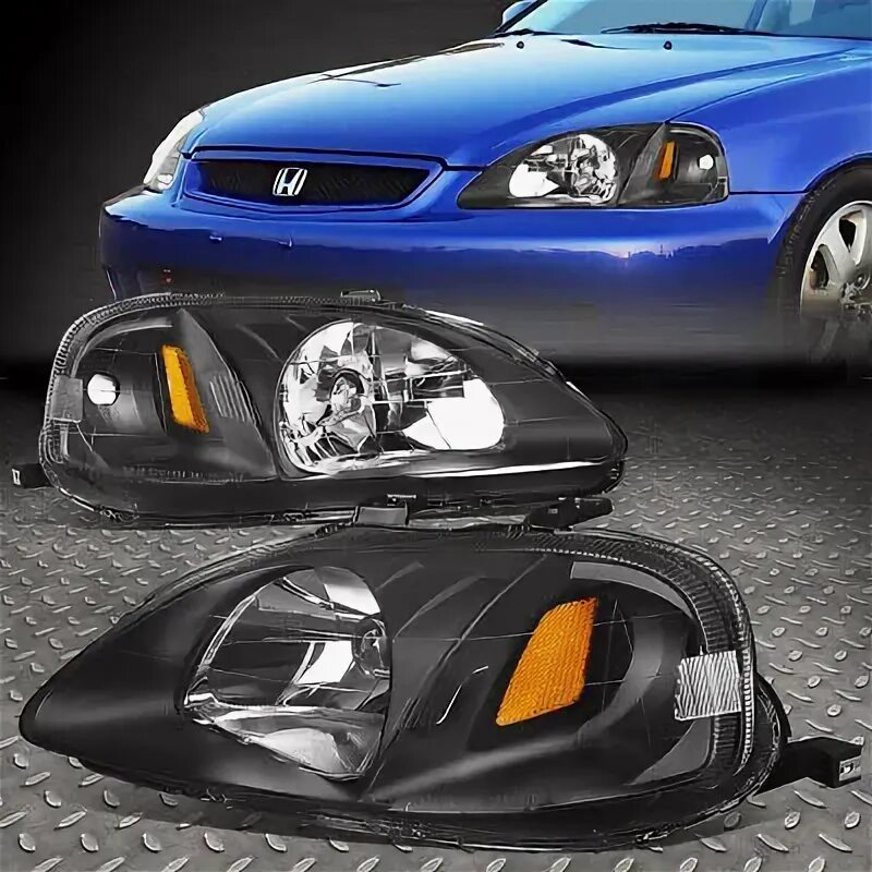 Купить фары тюнинг хонда цивик Купить 99 00 honda civic ek9 type r jdm oem headlights (294424283733), США