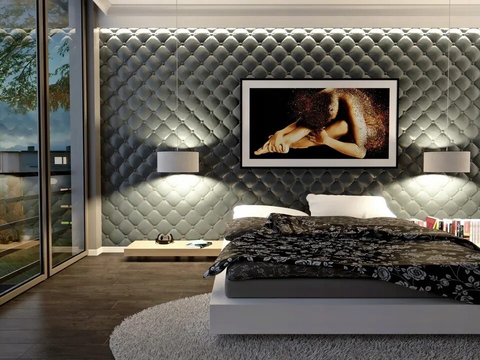 Купить фото 3д в спб Bedroom walls in 3D photo (48 Photos)