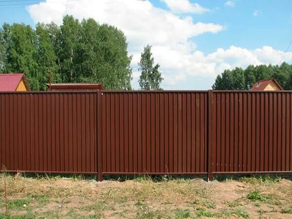 Купить фото профлист забора Заборы из профнастила в Нижнем Новгороде под ключ с установкой, цены