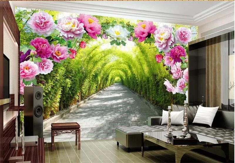 Купить фотообои в минске цены и фото 3d room wallpaper custom mural photo 3d flower door promenade painting picture 3