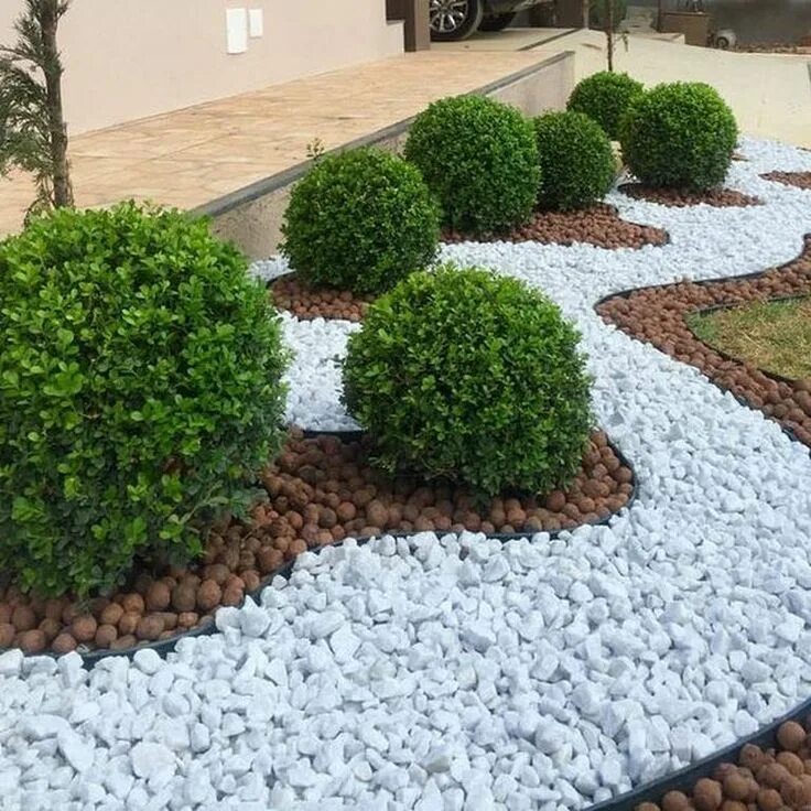 Купить гальку для ландшафтного дизайна 20+ Modern White Stone Landscaping Ideas To Transform Your Yard #LandscapingIdea