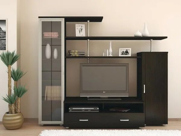 Купить горку гостиную фото Маленькие стенки для гостиной комнаты - выбираем сами. Купить недорого мебель со