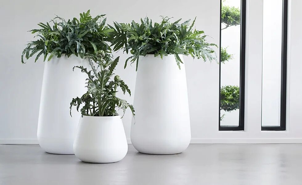 Купить горшки для цветов в интерьере Купить Высокий вазон PURE Cone 45/66 высокие вазоны ELHO: отзывы, фото и характе