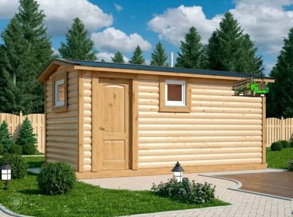 Купить готовую баню цена фото Готовая баня 7х2, 4 метра купить по цене 209000 ₽ в Москве на PromPortal.Su (ID#