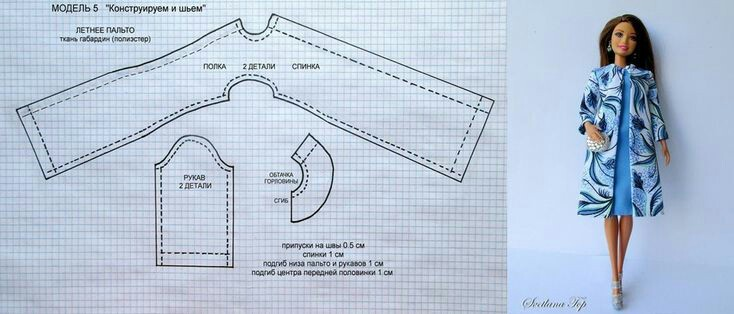 Купить готовый выкройки одежды Barbie&Paola-рукоделие (Вяжем, шьем, мастерим) Sewing barbie clothes, Barbie dol