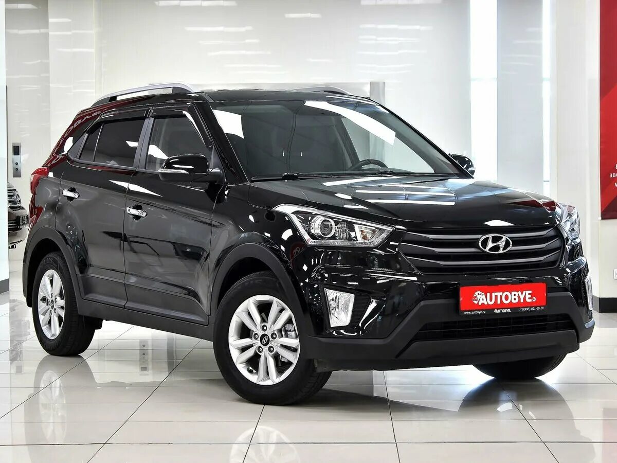 Купить хендай грета фото Купить б/у Hyundai Creta I 1.6 AT (123 л.с.) бензин автомат в Москве: чёрный Хен