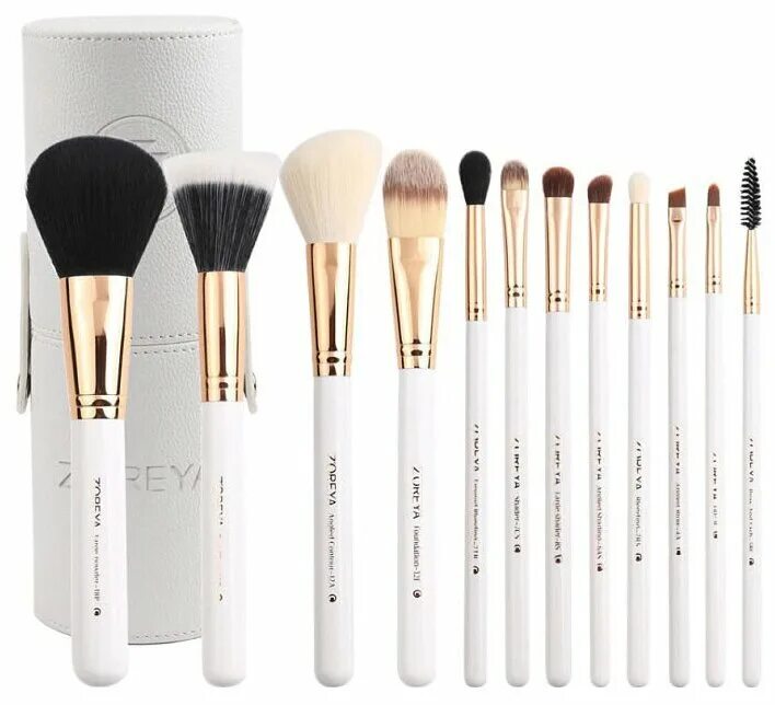 Купить хорошие кисти для макияжа Набор кистей Zoreya Cosmetics Travel Makeup Brush Set ZS12, 12 шт. - купить по в