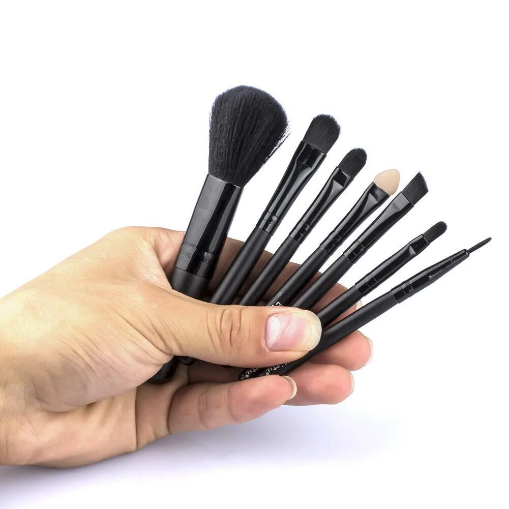 Купить хорошие кисти для макияжа Professional 7 PCS Makeup Brushes Set Tools Cosmetic Kit купить недорого - выгод