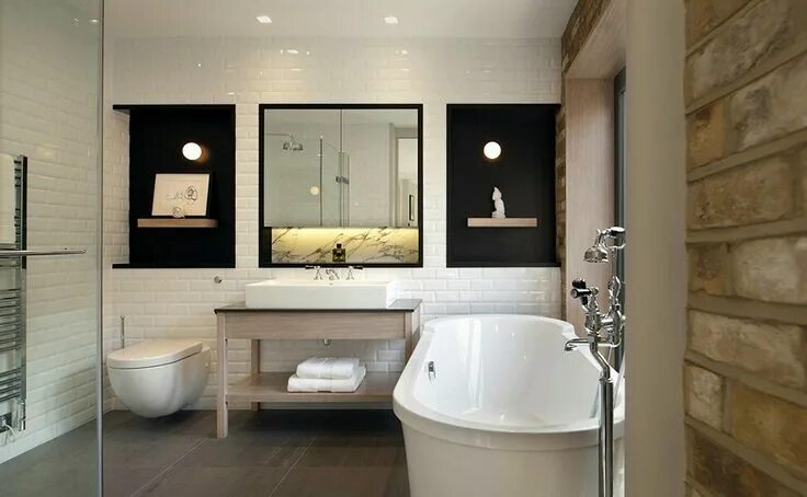 Купить интерьер для ванной Pin de Alessandra Ciancio em B a g n i Banheiro estilo moderno, Decoração banhei