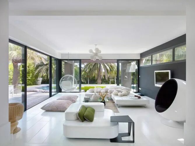 Купить интерьер комнаты Grande tendance déco : le blanc du sol au plafond - Elle Décoration Maison, Mais