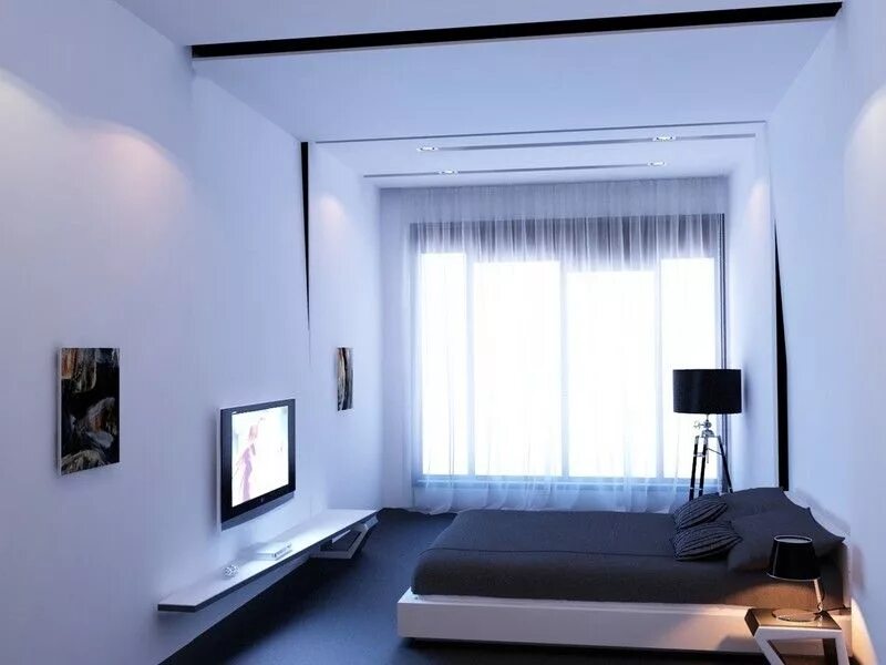 Купить интерьер комнаты Спальня минимализм фото Schlafzimmer ideen minimalistisch, Graues schlafzimmer d