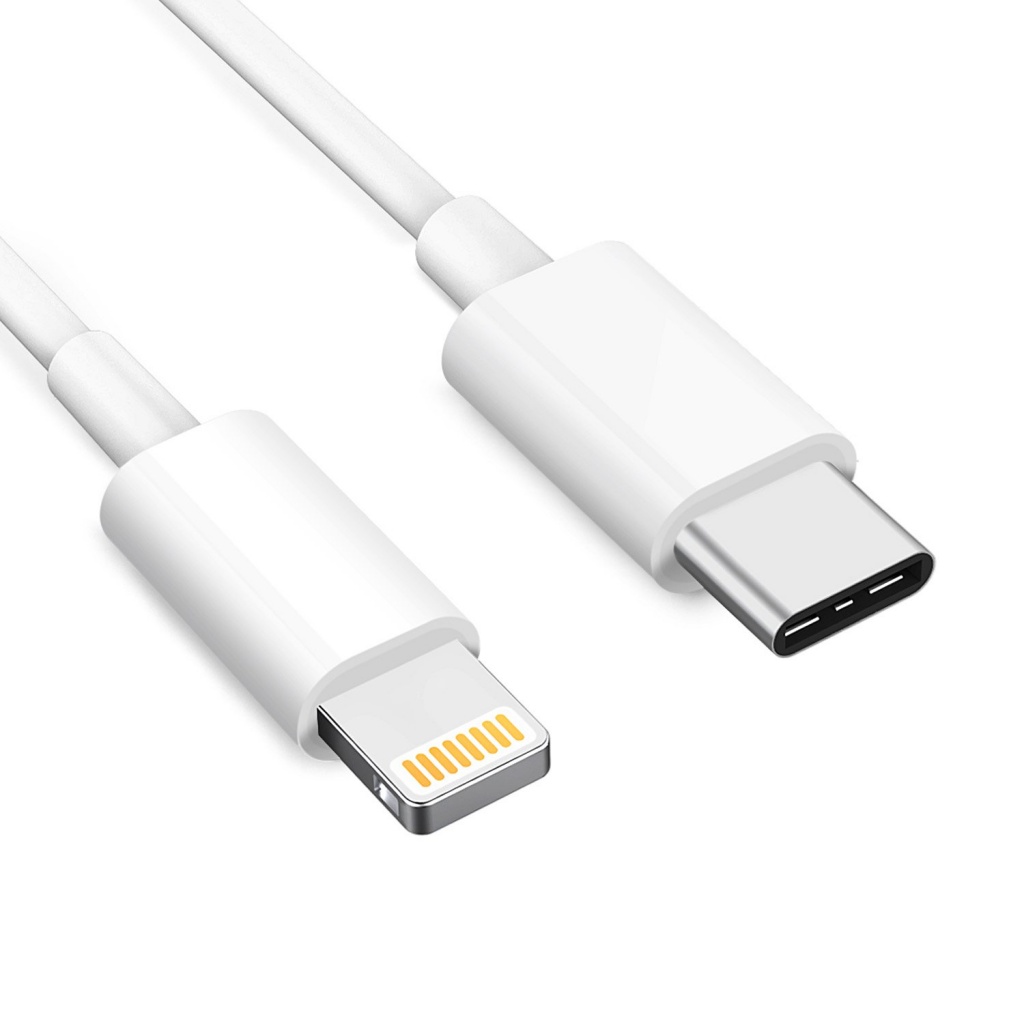 Купить кабель для подключения телефона Кабель Type-C / Lightning (в коробке) длина 1м (белый) ORIG Завод - Купить в Мос