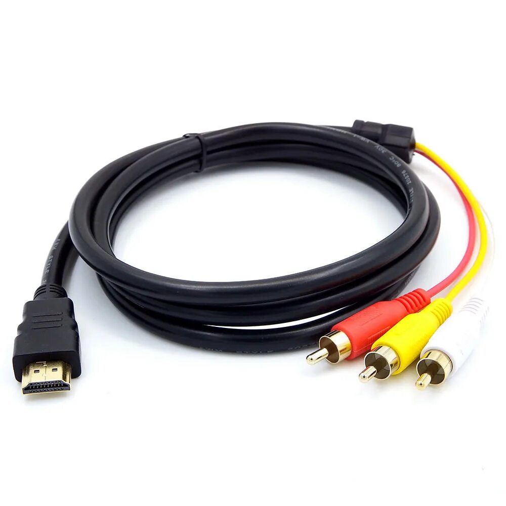 Купить кабель для подключения телефона Купить Композитный разъем Sagit Male на 3RCA AV, соединительный кабель M/M, шнур