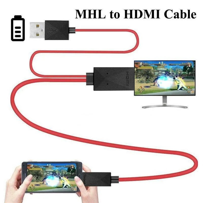 Купить кабель для подключения телефона к телевизору Eas ТВ ita MHL к HDMI 11pin Micro USB к HDMI 1080P HD ТВ кабель адаптер Android 