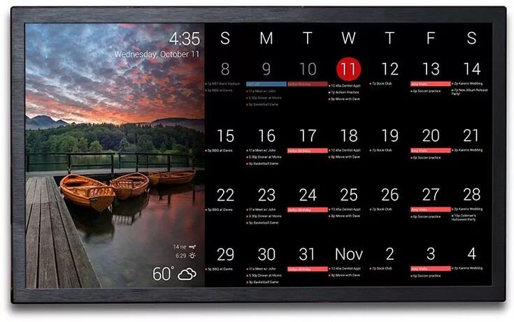 Купить календарь на 25 год DAKboard wall display digital calendar Digital calendar, Wall calendar design, S