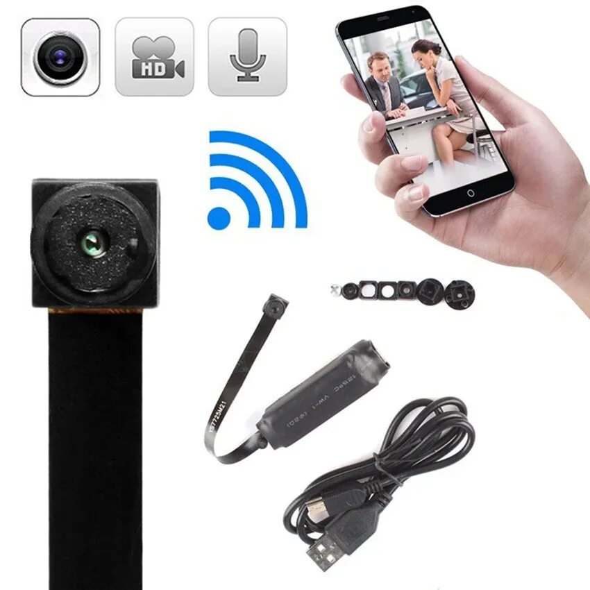 Купить камеру с подключением к телефону Wifi IP Wireless DIY Module Home Security Surveillance Camera Mini DVR surveilla