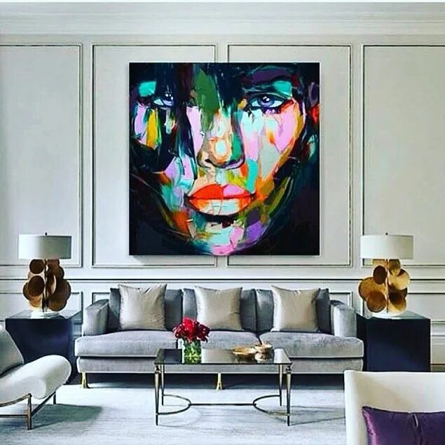 Купить картину в современный интерьер Chay Reyes on Instagram: "Great COLOR PALETTE for a very striking artwork. regra
