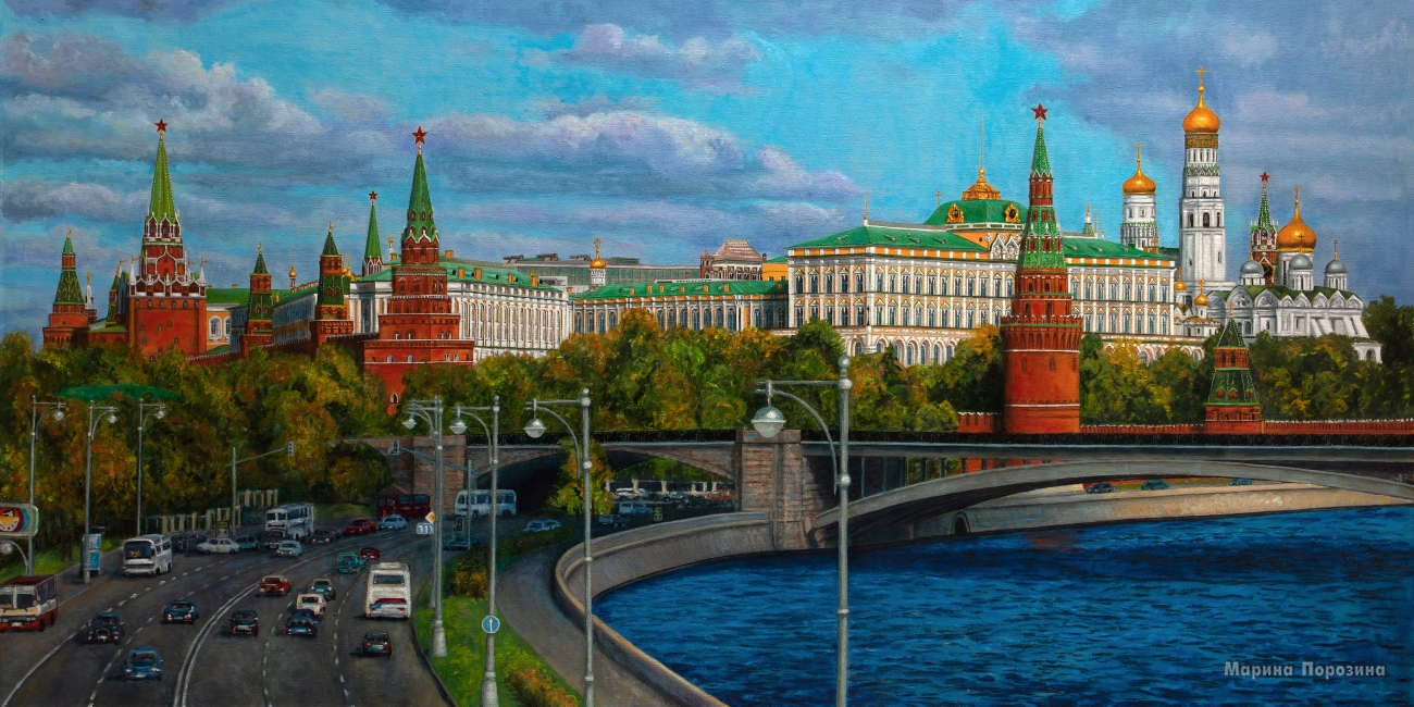 Купить картины фото в 3д московского кремля Картина маслом Московский кремль (Марина Порозина). Купить в Москве. Москва в жи