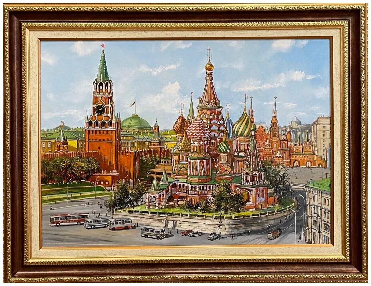 Купить картины фото в 3д московского кремля Картина городской пейзаж "Москва. Спасская башня Кремля" - купить в интернет-маг