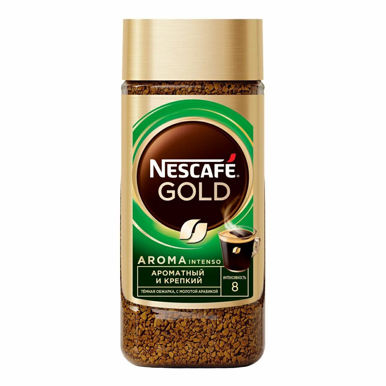 Купить кофе фото Кофе Nescafe Gold Aroma натуральный растворимый сублимированный с добавлением на