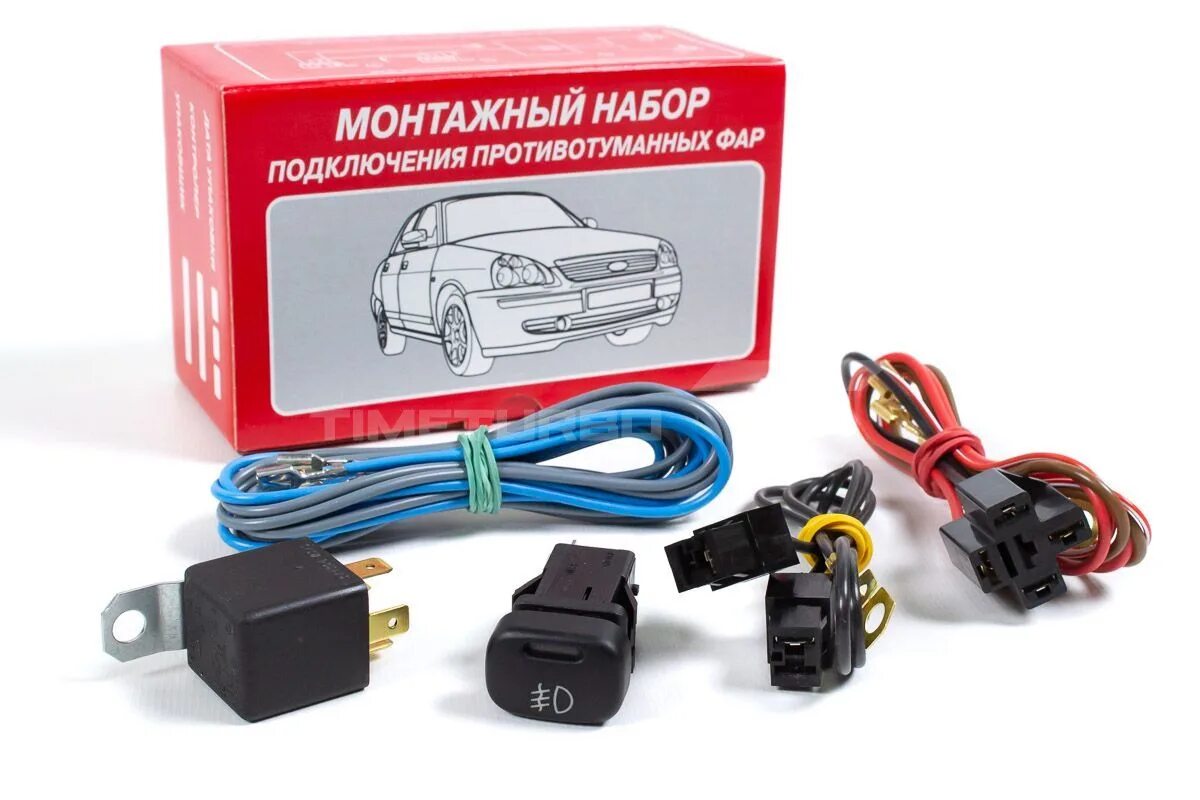 Купить комплект для подключения противотуманных фар Проводка противотуманных фар ПТФ для ВАЗ 2113-2115, код товара 16062, купить по 