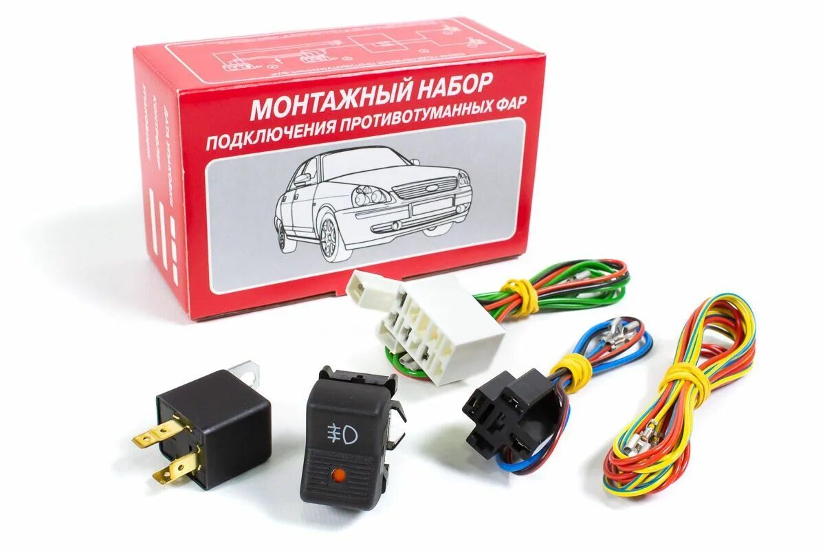 Купить комплект для подключения противотуманных фар Проводка противотуманных фар ПТФ для ВАЗ 2104, 2105, 2107, код товара 4192, купи