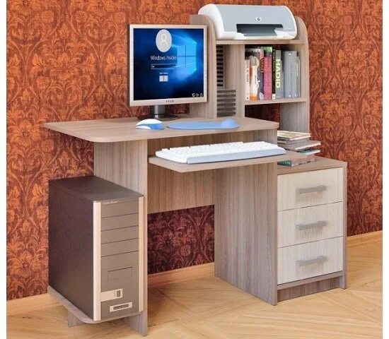 Купить компьютерные столы фото Купить Cтол компьютерный СК-8 ясень шимо темный/ясень шимо светлый от производит