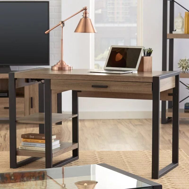 Купить компьютерный стол в стиле лофт Add an industrial-inspired update to your office with the Theodulus br/Computer 