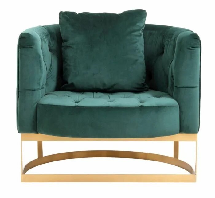 Купить кресло в спб фото Nordal Lounge Stoel Ijzer/Velvet Donkergroen - 90 x 74 x 76 cm Chair, Lounge cha