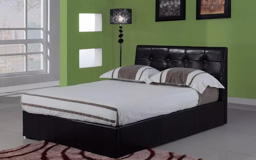 Купить кровать в гомеле фото и цены Mattress Online Ltd Modena Faux Leather Ottoman Bedstead, Double, No Double Mode
