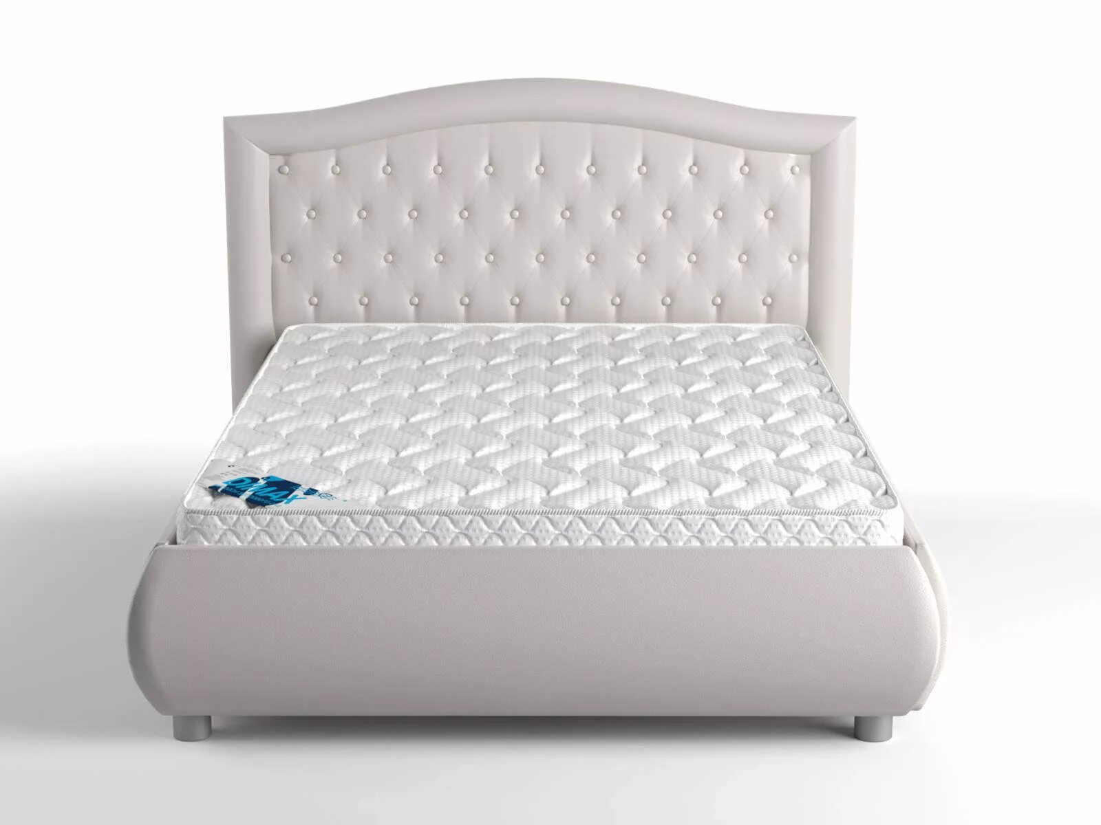 Купить кровать в спб фото Кровать Dimax Экокожа Nitro White Эридан, 160х190 см за 48415р. Внешние габариты