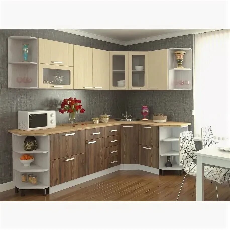 Купить кухню недорого цены фото Кухня Лилия DeLuxe-6 купить в Москве