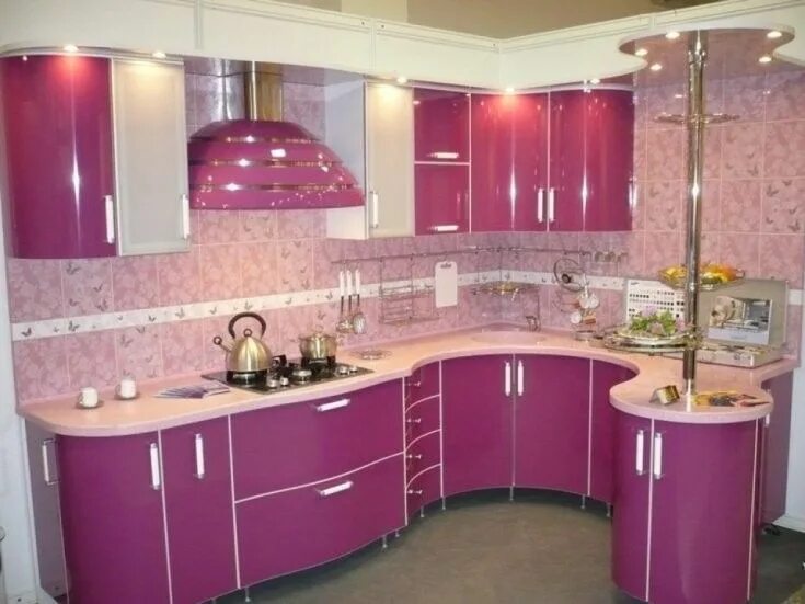 Купить кухню в хабаровске фото с ценой Pin by Стелла Рогоза on Интерьер кухни Modern kitchen colours, Purple kitchen, K