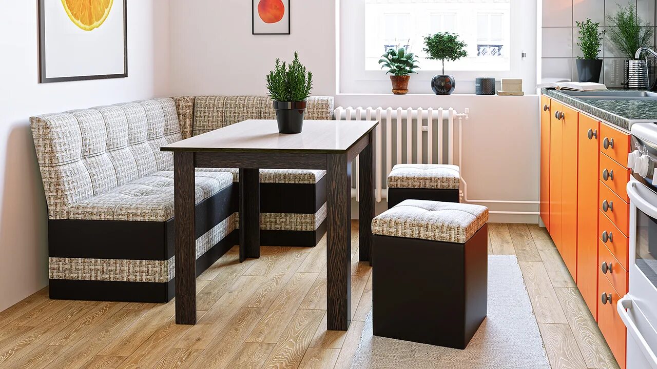 Купить кухонный уголок фото Кухонный уголок, 155х60х82 см - купить в интернет-магазине OZON с быстрой достав