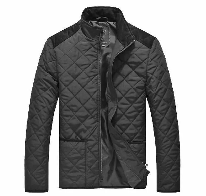 Купить куртку мужскую демисезонную модную в калуге Warm Quilted Windproof Corduroy Patchwork Lightweight Men's Fashion Coat S-5XL 4
