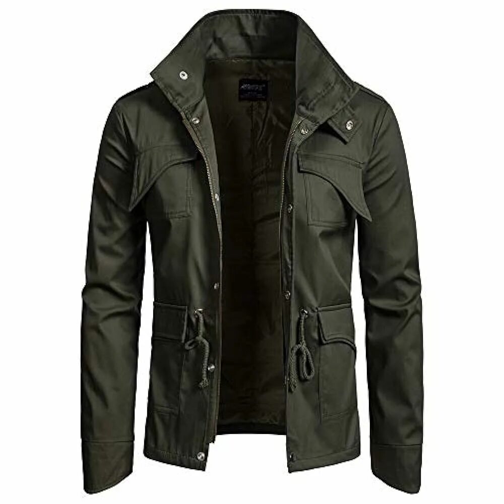 Купить куртку мужскую весна стиль Купить мужские куртки ZIYOU ZIYOU Herren Basic Jacke, Männer Outwear Stehkragen 