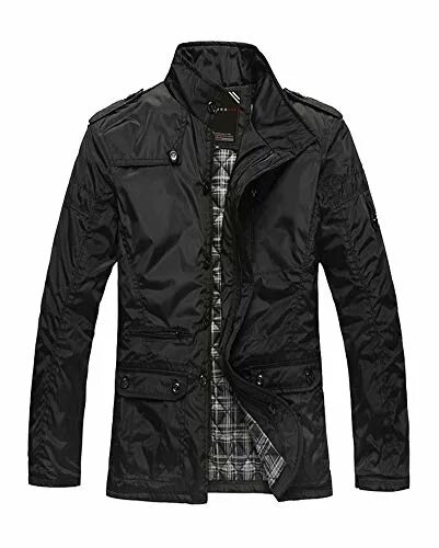 Купить куртку мужскую весна стиль Купить мужские куртки ORANDESIGNE ORANDESIGNE Herren Wintermantel mit Stehkragen