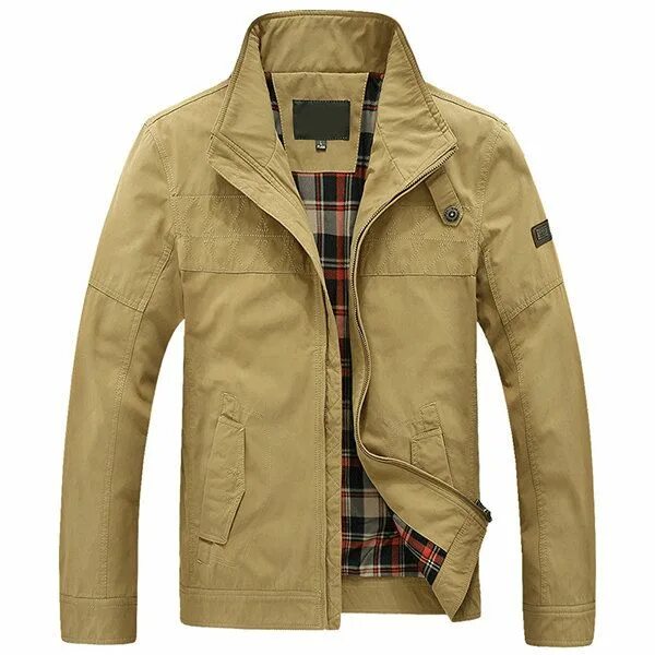 Купить куртку мужскую весна стиль Military Plus Size Casual Outdoor Solid Color Bomber Jacket for Men Wish List Bo