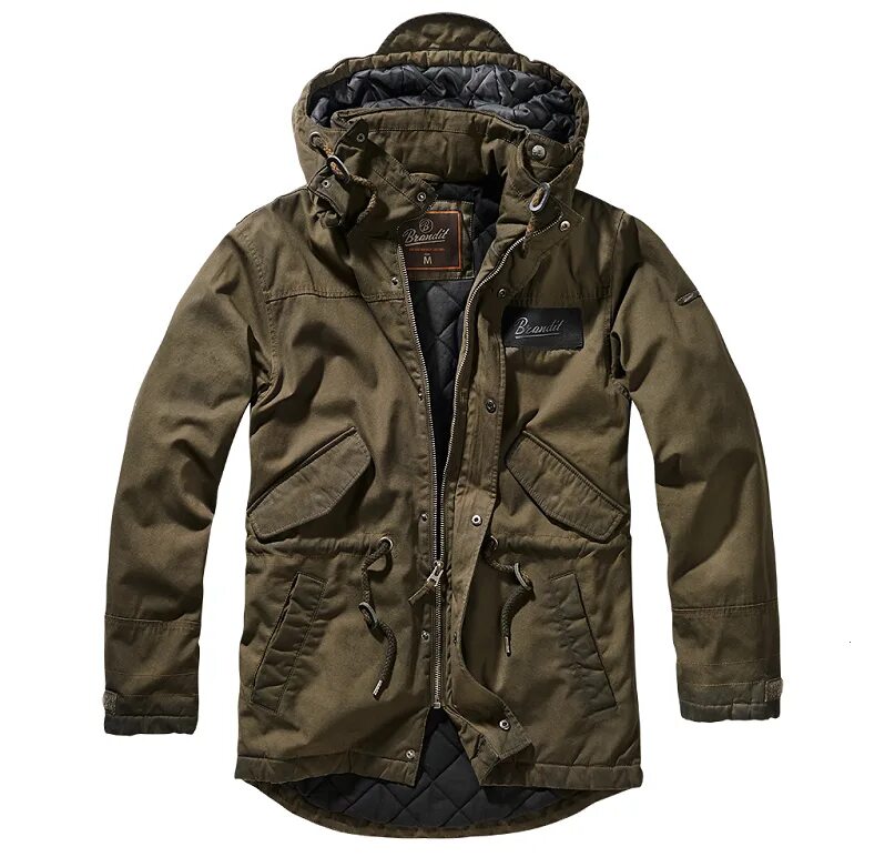 Купить куртку мужскую зимнюю милитари в стиле BRANDIT Куртка Nile coated Parka MEN 9450.1. Olive