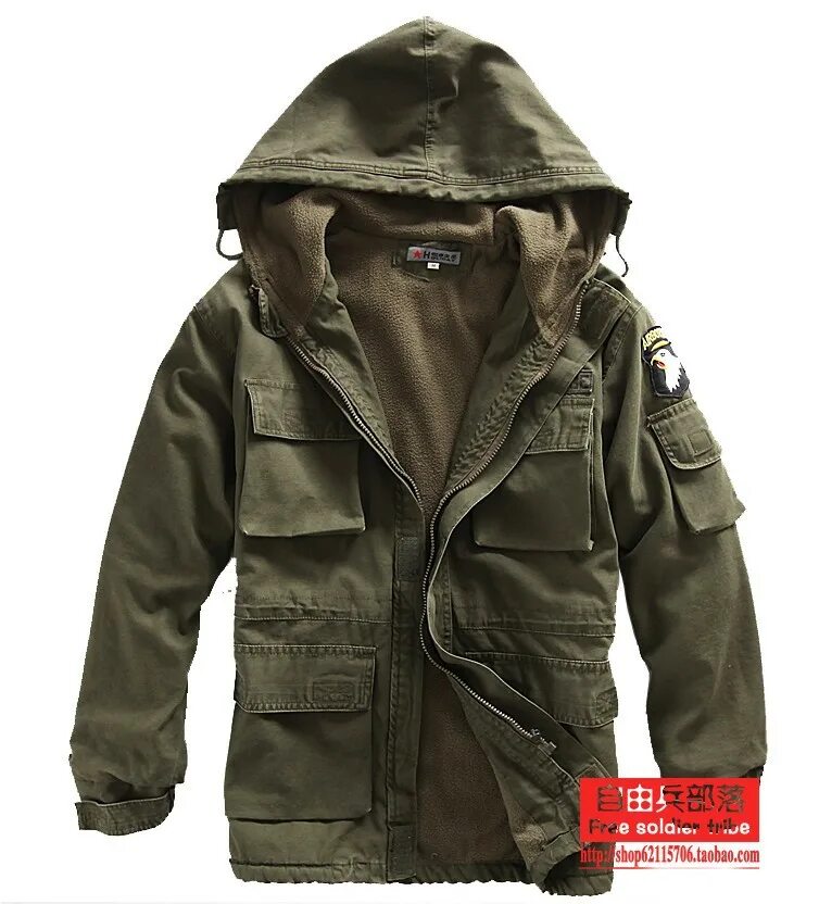Купить куртку мужскую зимнюю милитари в стиле Free shipping !!!2013 Men winter leisure brand Outdoor army fan leisure removabl
