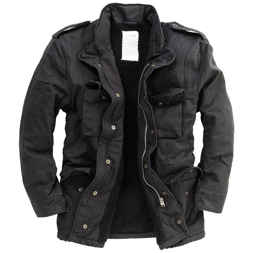 Купить куртку мужскую зимнюю милитари в стиле Куртка утеплённая Paratrooper Winter Jacket Black - UNIFORM59.RU - одежда в стил
