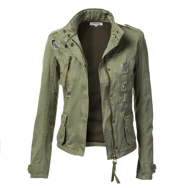 Купить куртку в стиле милитари женскую Chaqueta negra de camuflaje para mujer, venta al por mayor Alibaba.com