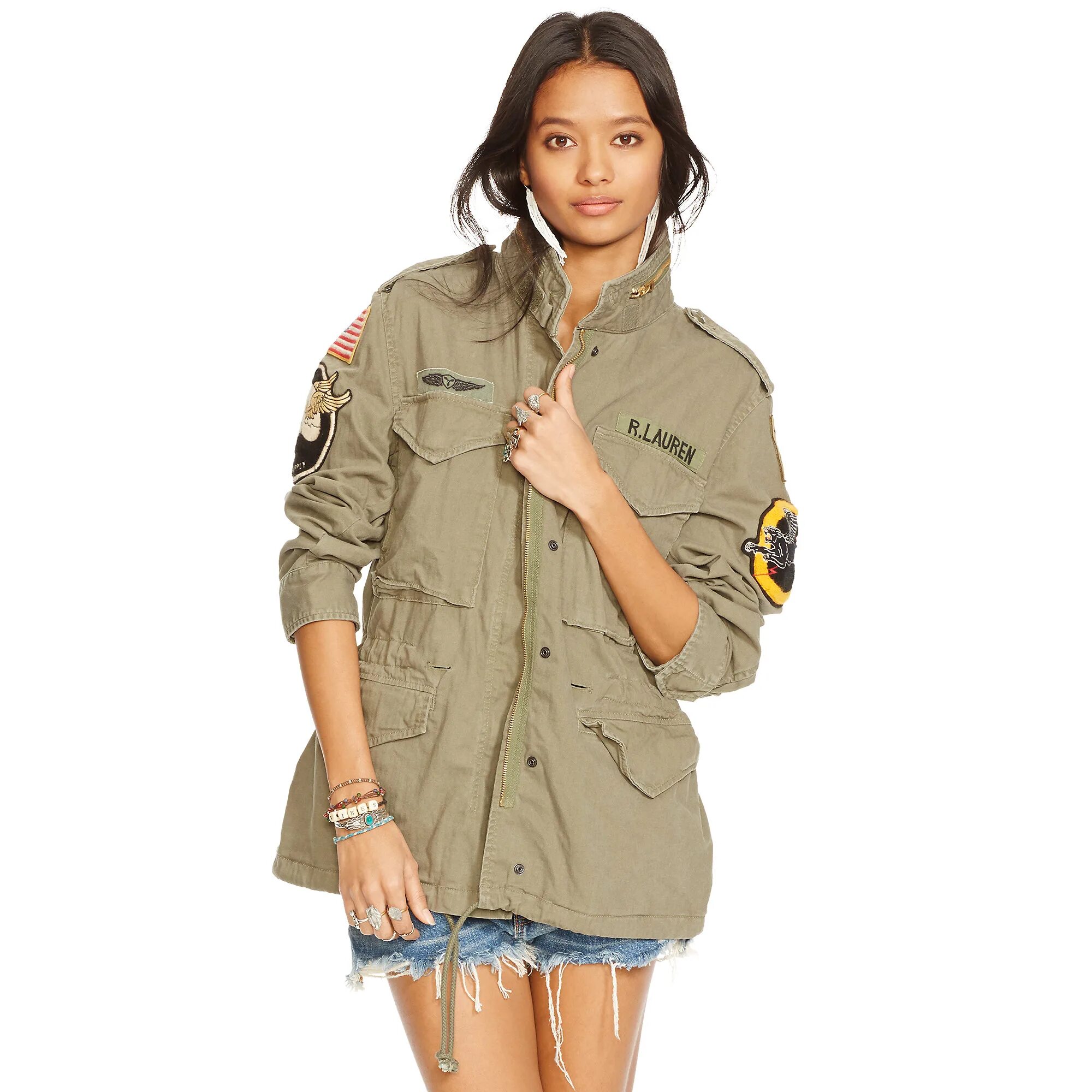 Купить куртку в стиле милитари женскую Denim & Supply Ralph Laure Military Army Officer Red and Gold Jacket Sz. Medium 