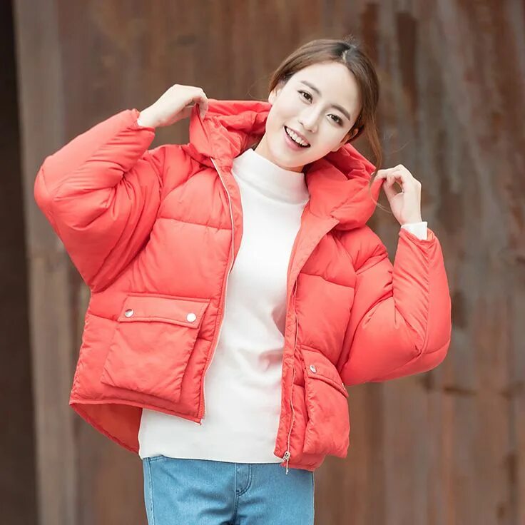 Купить куртку женскую мода 2024 Click to Buy Winter Jacket Women Cotton Short Jacket 2017 New Girls Padded Slim 