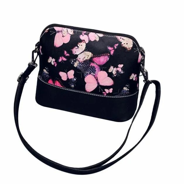 Купить маленькую сумочку через плечо Butterfly Cross Body Bag, Black Umhängetasche damen, Schultertasche, Handtasche 