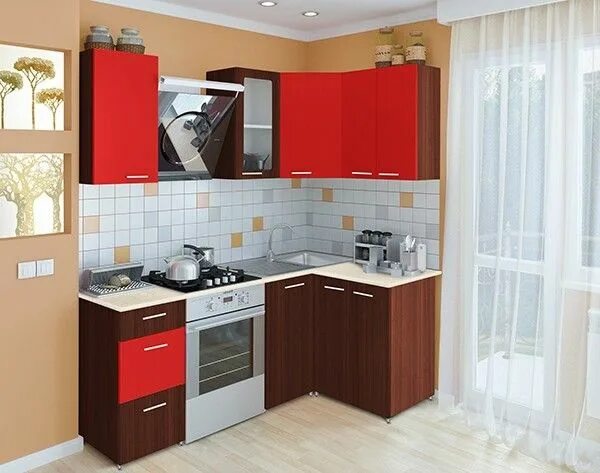 Купить маленькую угловую кухню цена фото Pin by Стелла Рогоза on Фотообои на кухню Beautiful kitchens, Kitchen furniture 