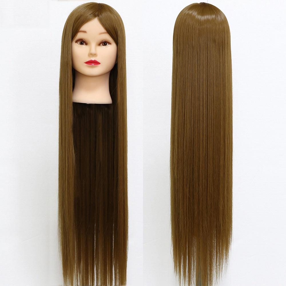 Купить манекен волосы для причесок 30 inch Long Hair Training Head Doll Hairstyle Hairdressing Head Practice Manneq