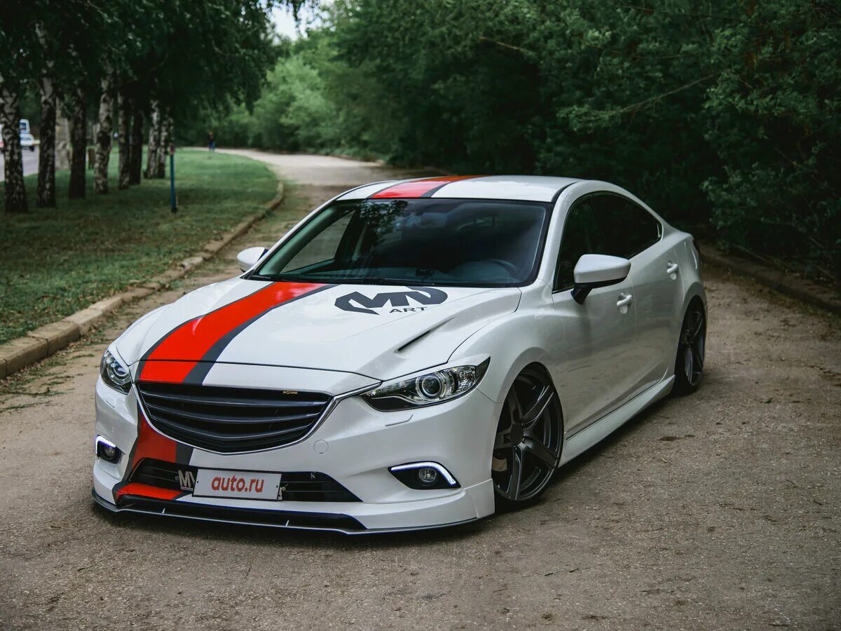Купить мазду 6 тюнинг Купить б/у Mazda 6 III (GJ) 2.0 AT (150 л.с.) бензин автомат в Тольятти: белый М