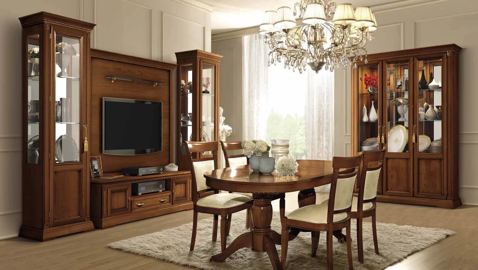 Купить мебель гостиную фото Итальянская столовая Treviso Ciliegio фабрики Camelgroup - Ital-Collection