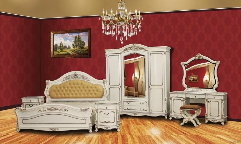 Купить мебель в краснодаре фото Спальня модульная Касандра NEW цвет ваниль